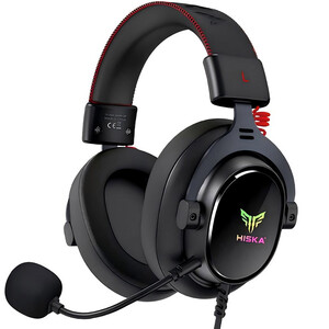 هدفون و هدست گیمینگ سیمی هیسکا مدل GHR-08‎ با نورپردازی RGB