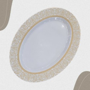 دیس بیضی متوسط طرح ترمه ملامین تورزن