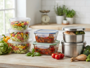 تفاوت ظروف پلاستیکی، شیشه‌ای و استیل برای نگهداری مواد غذایی
