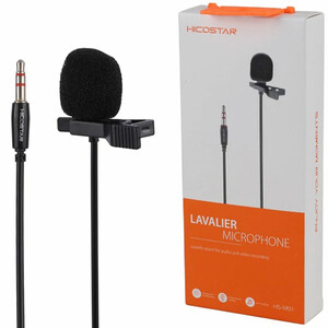 میکروفون یقه ای هایکواستار Hicostar مدل HS-M01 با جک 3.5 میلی‌متری