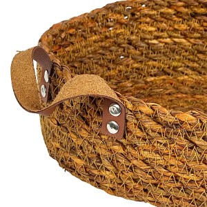 سبد میوه مدل کنفی با دسته های چرمی