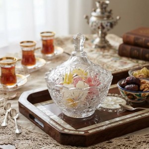 قندان شیشه ای روزانا