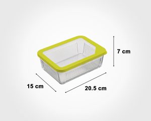 ظرف شیشه ای دربدار 1.1 لیتر لیمون