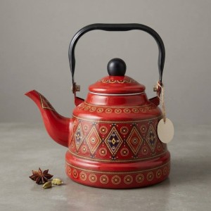 کتری لعابی قرمز