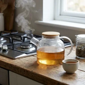 قوری شیشه‌ای پیرکس  ۱ لیتری