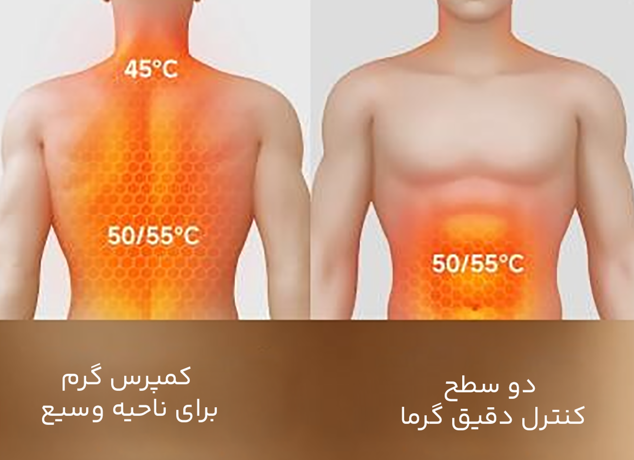 تشک ماساژور با دو سطح گرما