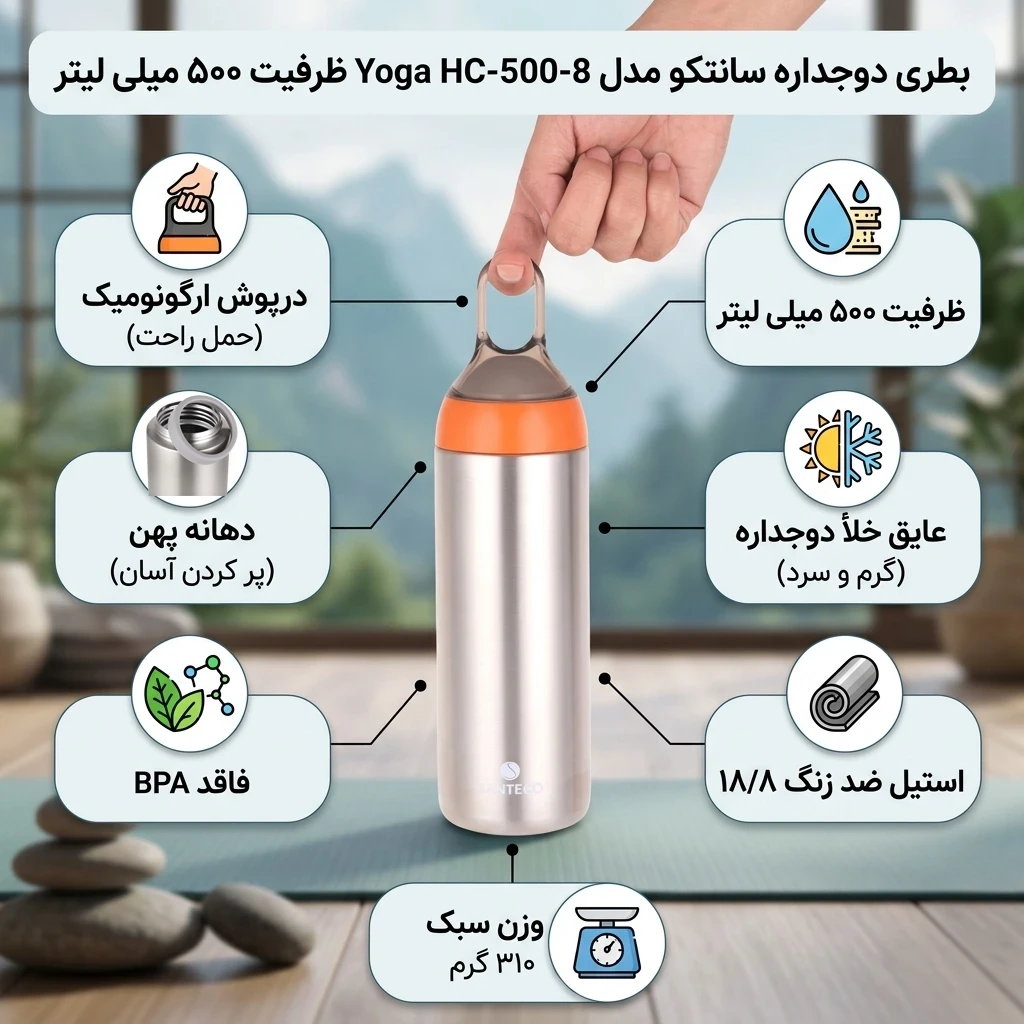 بطری دوجداره سانتکو