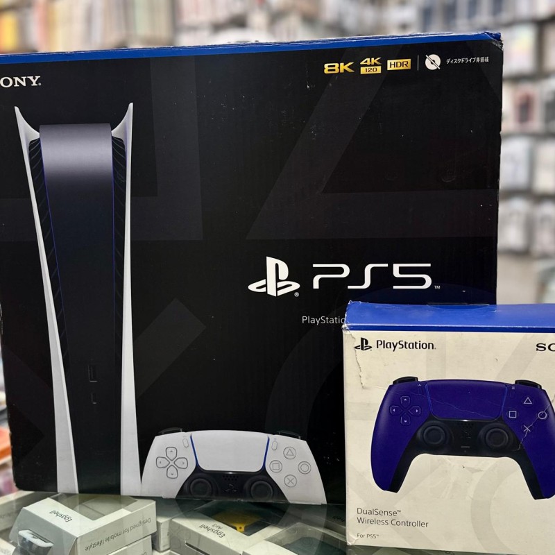 PS5 Digital Edition دست دوم | پلی استیشن 5 دیجیتال اروپا با 2 دسته و هارد 2 ترابایت