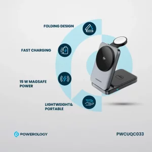 Powerology Qi2 Fast Charging Multi-Device Hub - Black