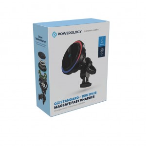 Powerology Qi2 Standard - 15W Compatible With iPhone15 MagSafe Fast Charger - Black