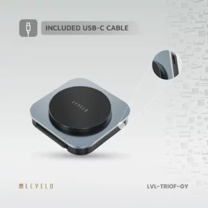 Levelo TrioFlow 3 In 1 Wireless Charger - Black