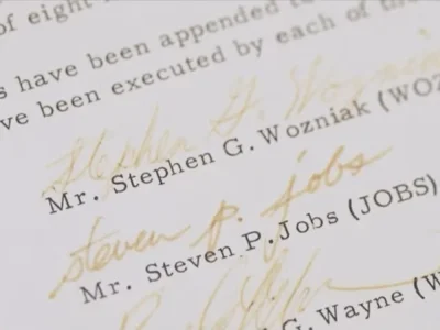 گران‌ترین کلکسیون اپل: قرارداد تأسیس Apple تا ۴ میلیون دلار حراج می‌شود