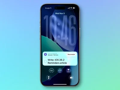 قابلیت جدید Reminders در iOS 26.2: آلارم Urgent با اسنوز ۹ دقیقه‌ای 🔔⏰