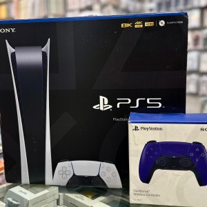 PS5 Digital Edition دست دوم | پلی استیشن 5 دیجیتال اروپا با 2 دسته و هارد 2 ترابایت