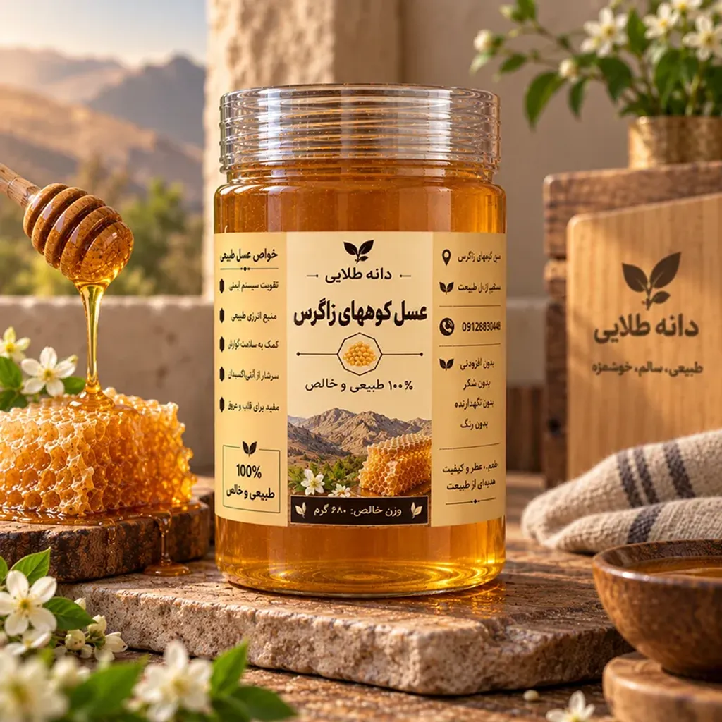 عسل کوههای زاگرس دانه طلایی