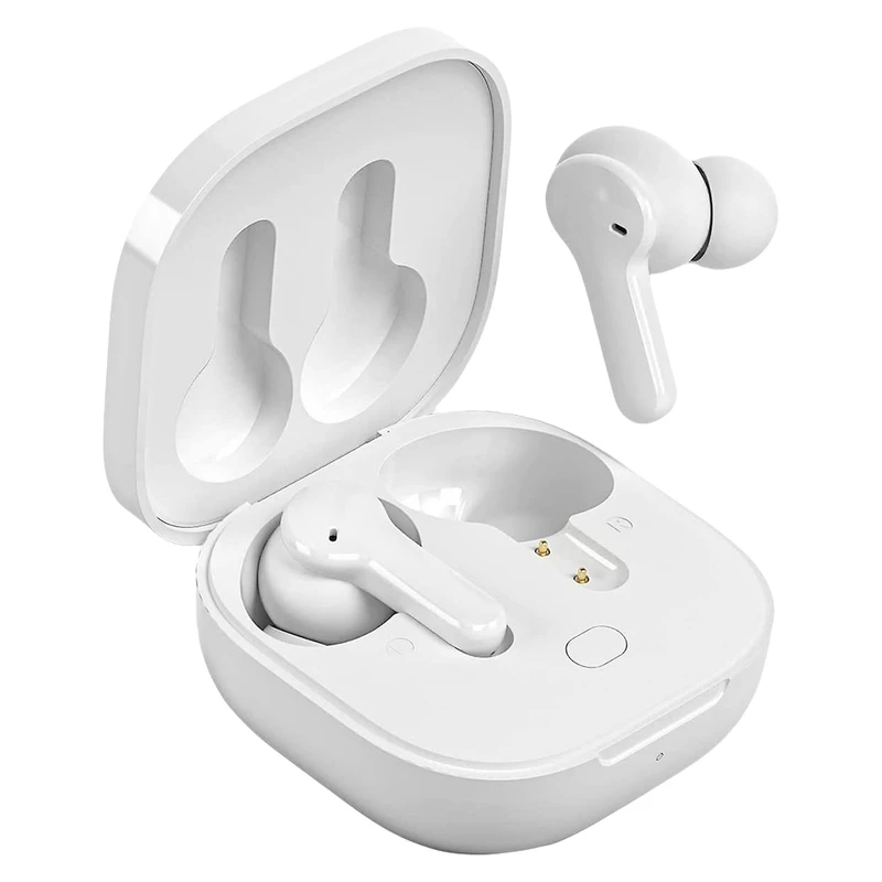 هدفون بلوتوثی کیو سی وای مدل T13 TWS با نویز کنسلینگ میکروفون (ENC)، درگاه شارژ USB Type-C، دارای میکروفون دوگانه، دارای قابلیت جداسازی صدا، مقاوم در برابر رطوبت و عرق