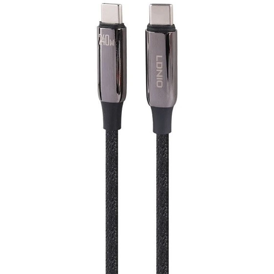 کابل دو سر تایپ سی فست شارژ 240 وات الدینیو LC921C طول 1 متر