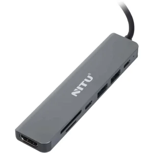 هاب 7 پورت NITU Type-C مدل NN37 - خاکستری