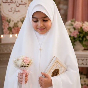 پارچه تترون چادر جشن تکلیف