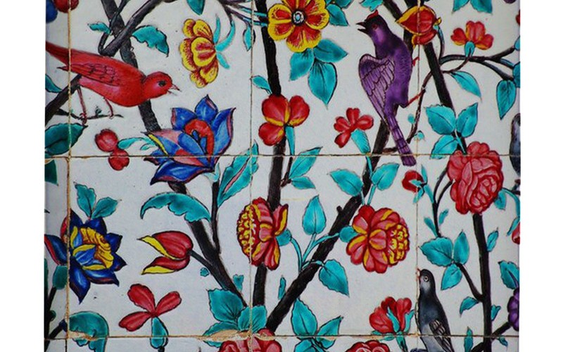 طرحها و مدلهای کاشی سنتی گل و مرغ