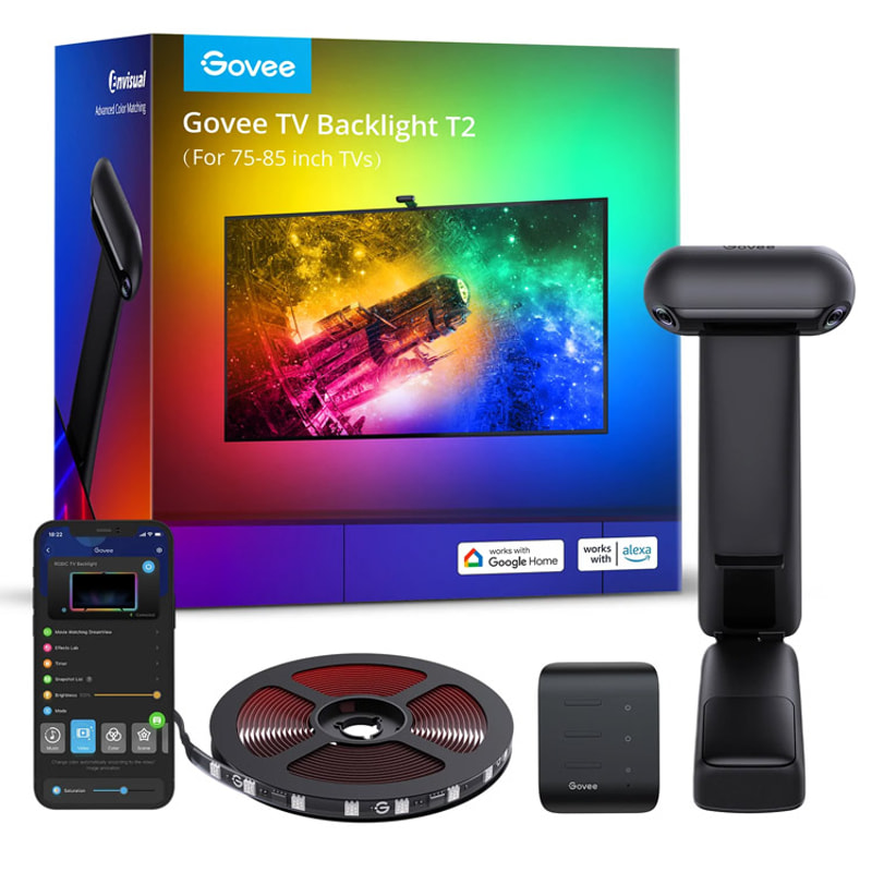 لامپ هوشمند GoVee DreamView T2 برای تلویزیون‌های 75 تا 85 اینچ