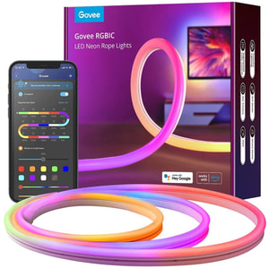 لامپ هوشمند ریسه‌ای GoVee RGBIC Neon Rope Light - سه متر