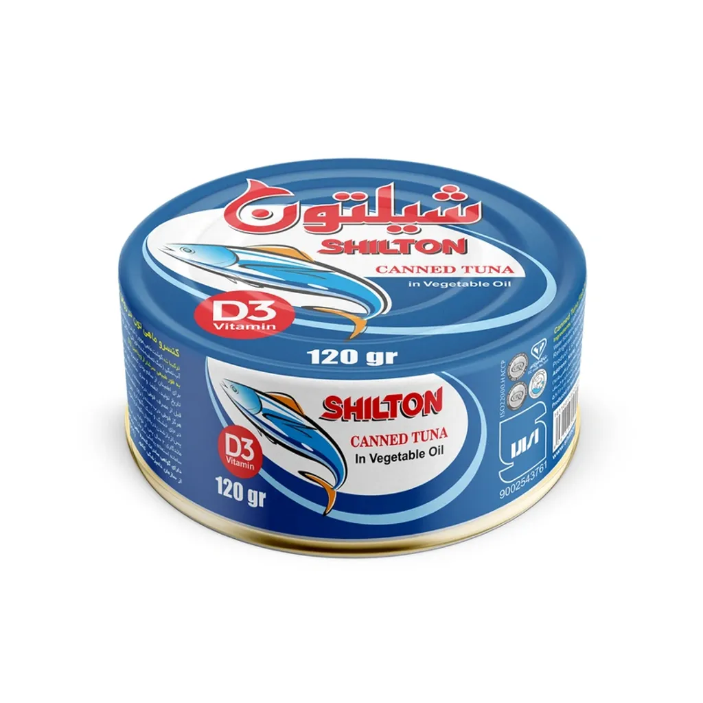 کنسرو ماهی تون در روغن گیاهی شیلتون ۱۲۰ گرمی