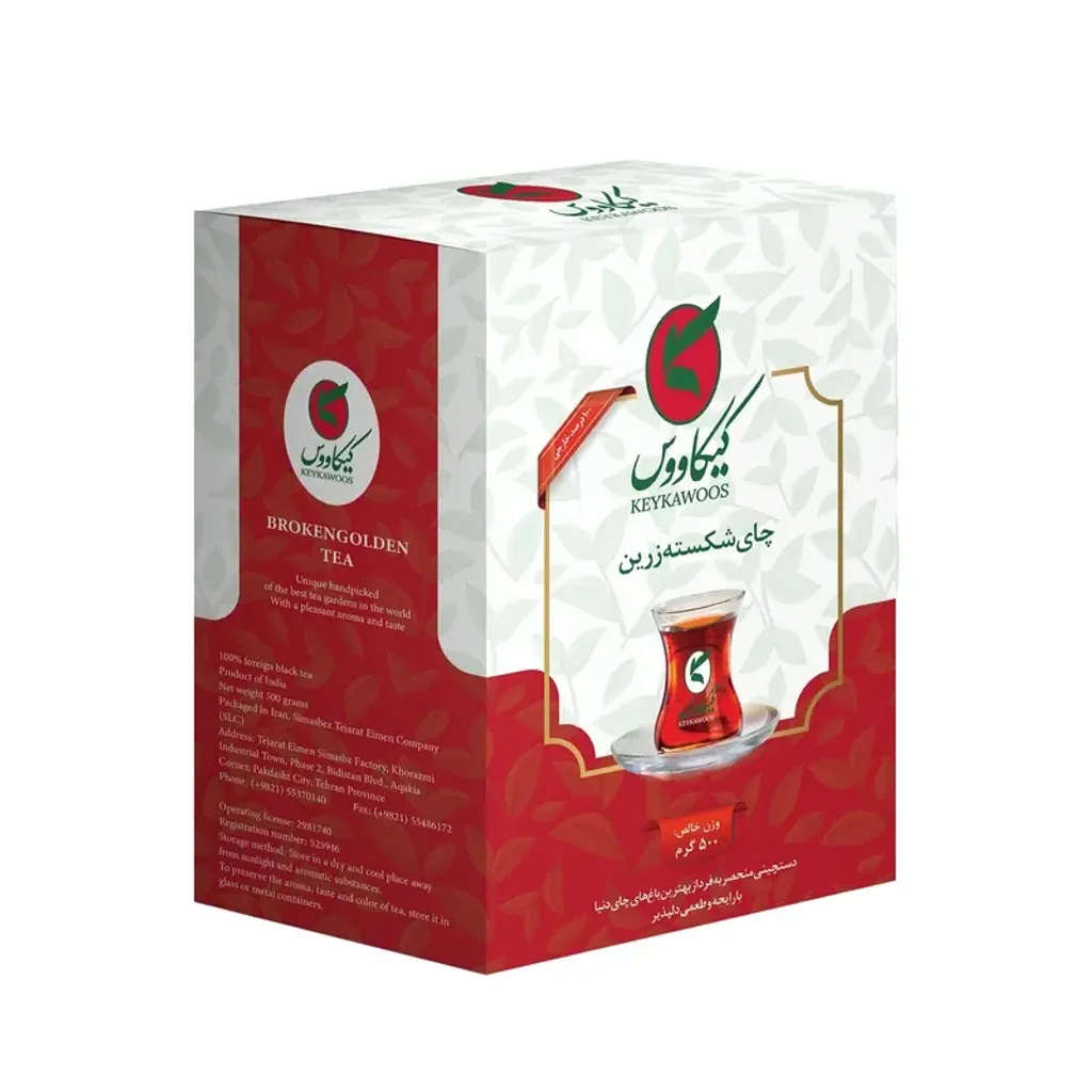 چای شکسته زرین ممتاز کیکاووس 500 گرمی