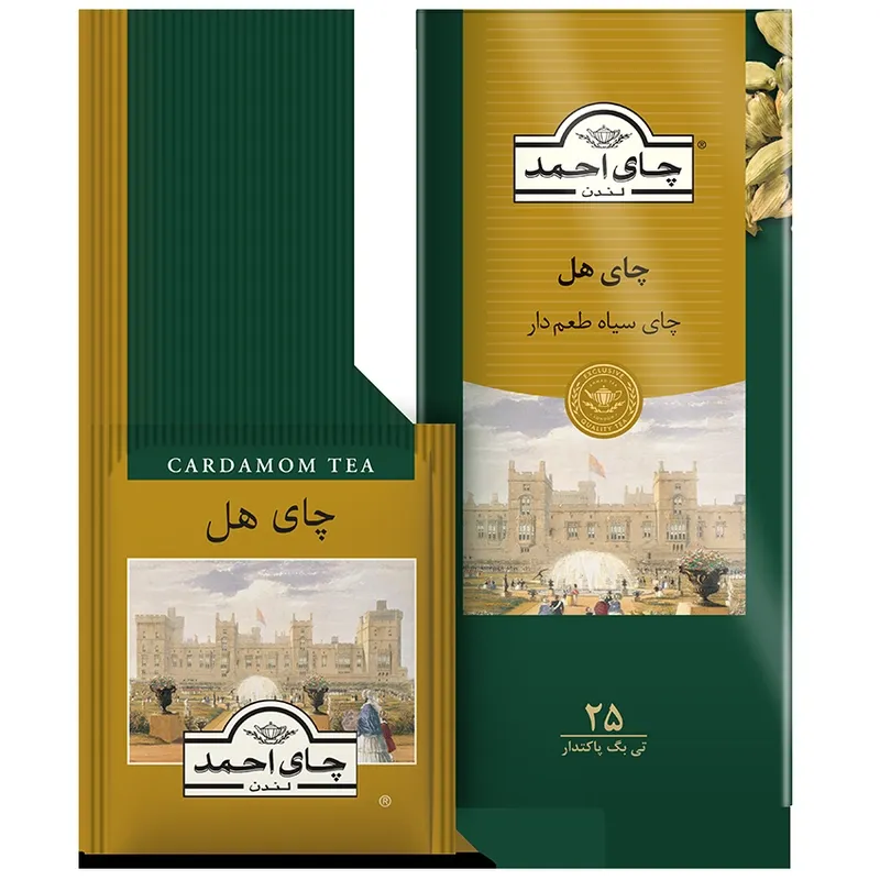 چای سیاه احمد با طعم هل تی‌بگ پاکت‌دار ۲۵ عددی