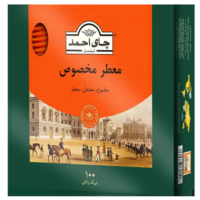 چای کیسه‌ای معطر مخصوص احمد تی‌بگ پاکت‌دار ۱۰۰ عددی