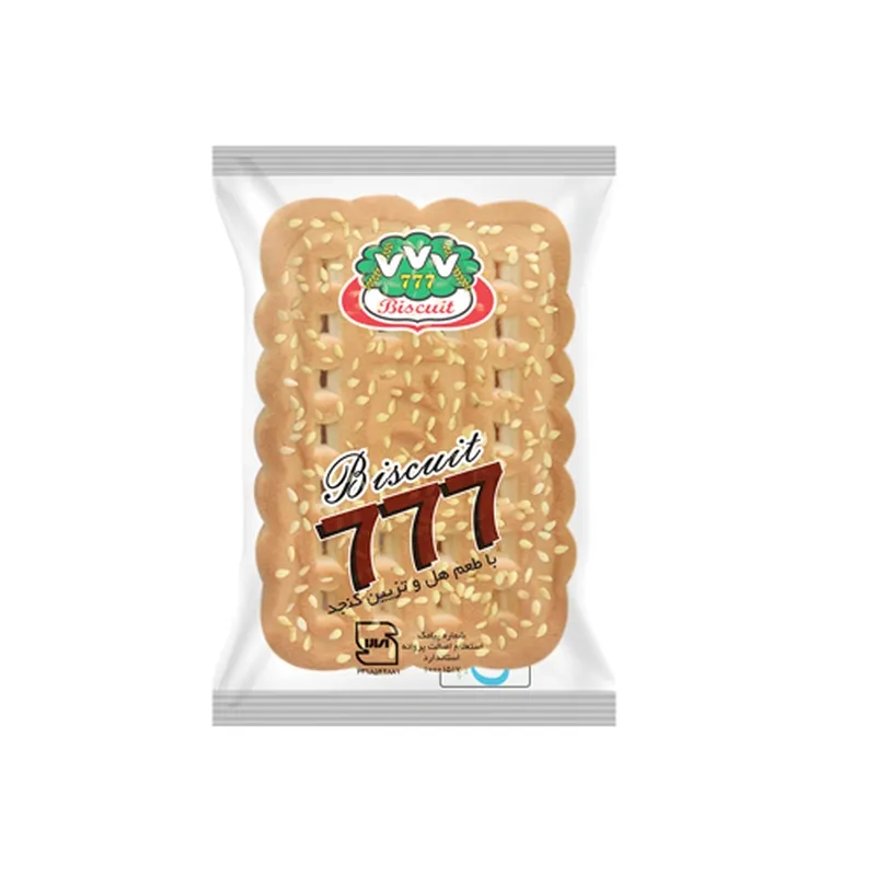 بیسکویت ۳ عددی هل و کنجد ۷۷۷