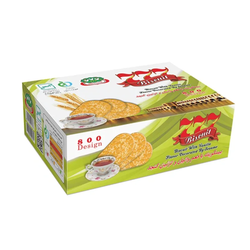 بیسکویت وانیل و کنجد ۷۷۷ طرح ۸۰۰