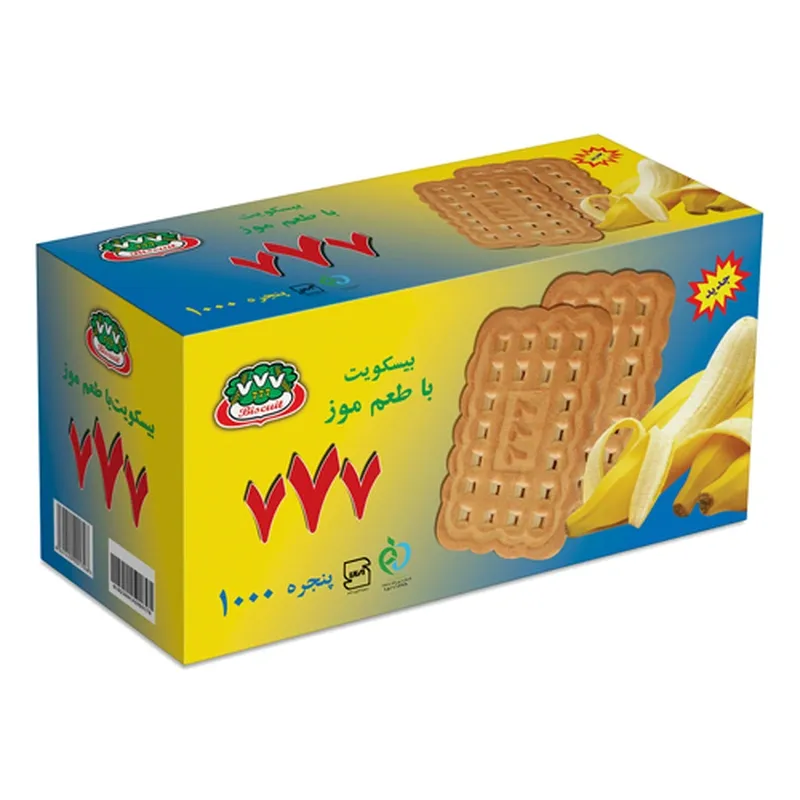 بیسکویت پنجره‌ای موزی ۷۷۷ طرح ۱۰۰۰