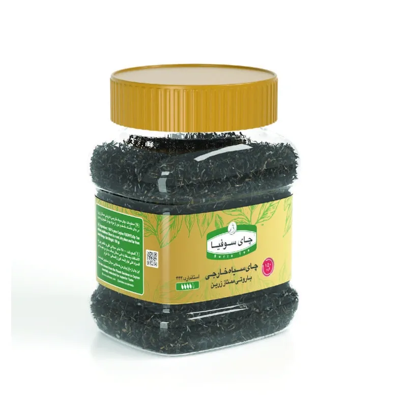 چای سیاه خارجی باروتی ممتاز زرین سیلان سوفیا گلد 444 150 گرم