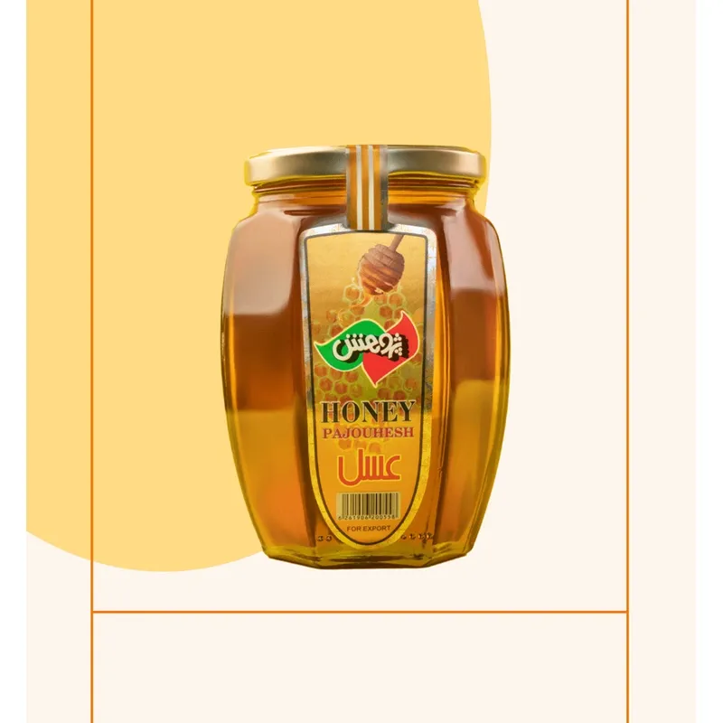 عسل با موم پژوهش 500 گرمی