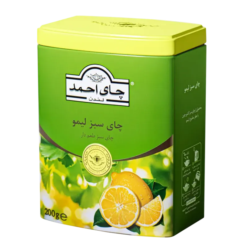 چای سبز لیمو احمد ۲۰۰ گرمی قوطی فلزی