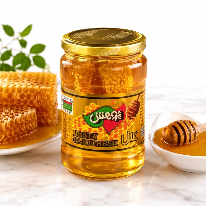 عسل با موم پژوهش 900 گرمی