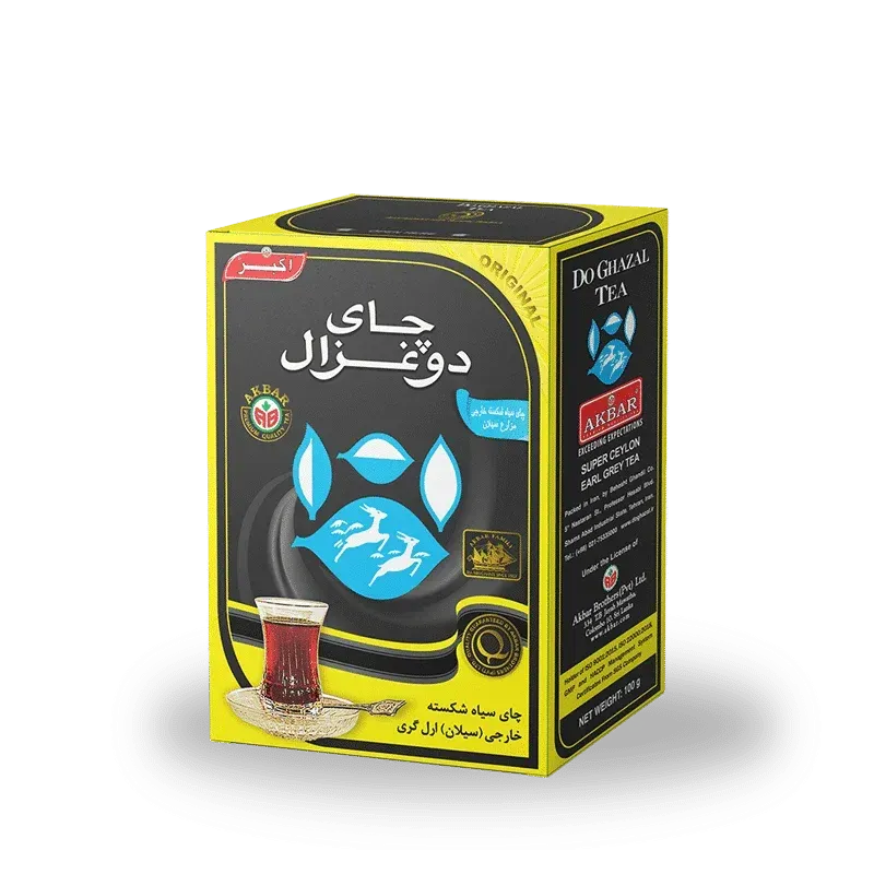 چای سیاه شکسته خارجی ارل گری دوغزال وزن ۱۰۰ گرم