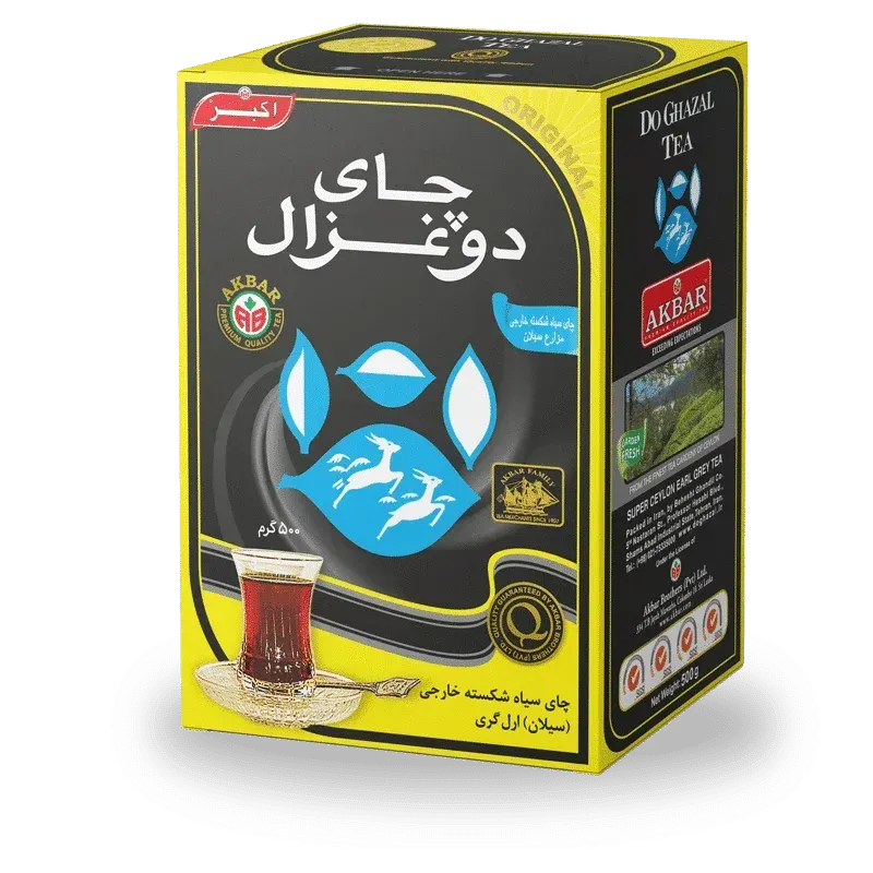 چای سیاه شکسته خارجی ارل گری دوغزال وزن ۵۰۰ گرم