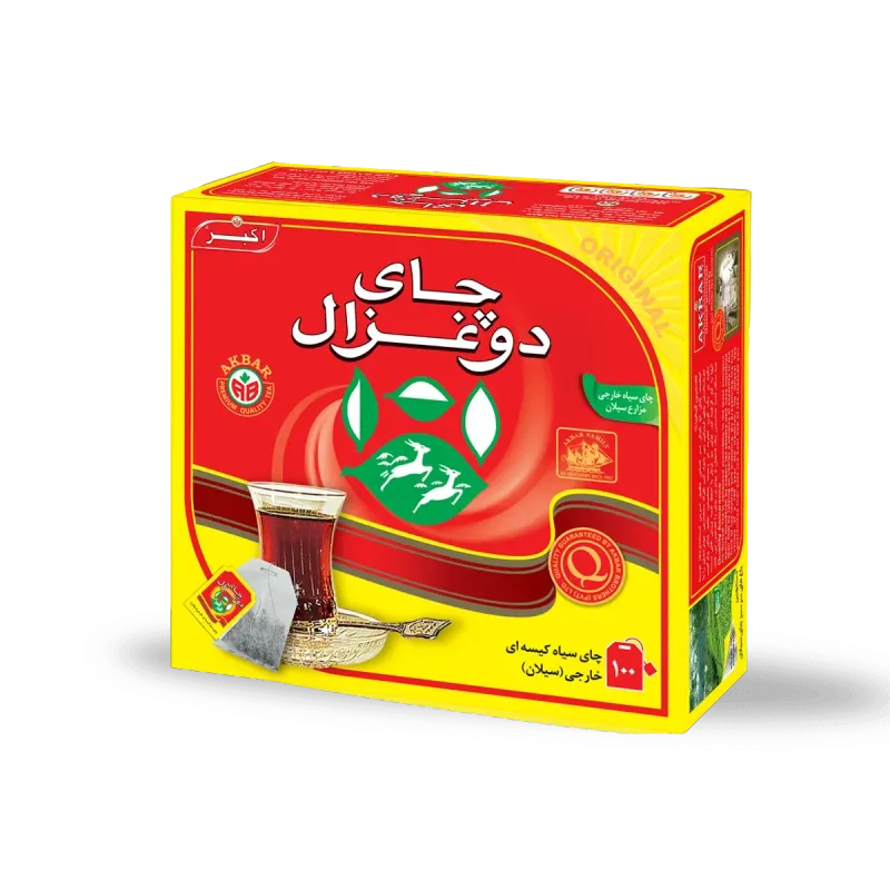 چای کیسه‌ای ساده دوغزال بسته ۱۰۰ عددی