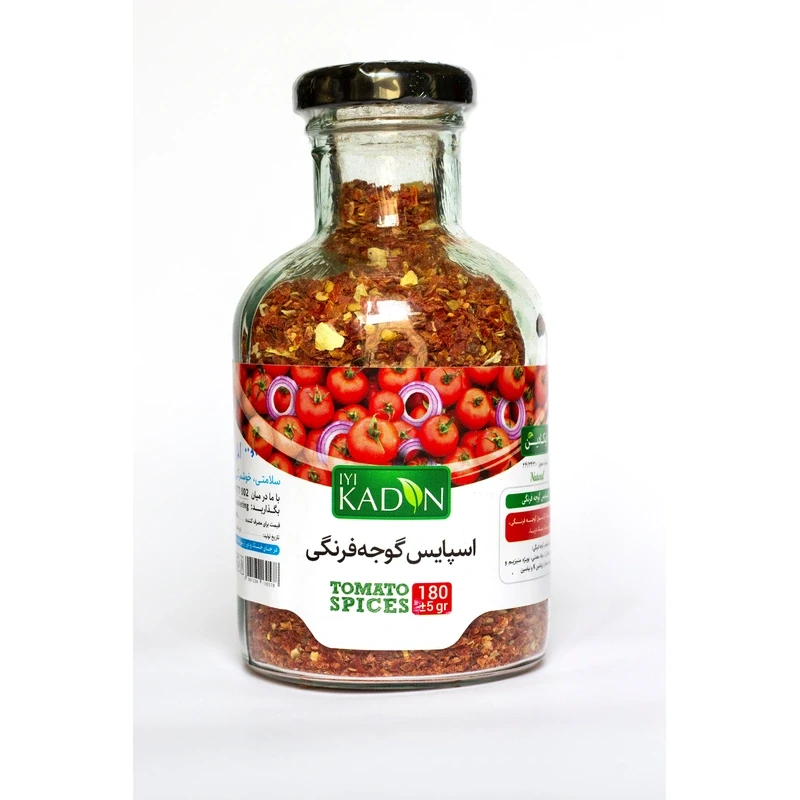 اسپایس گوجه فرنگی کادین شیشه ۱۸۰ گرمی
