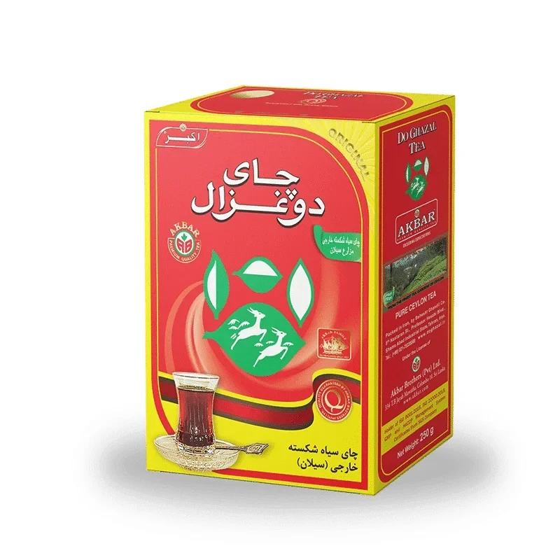 چای سیلان شکسته ساده دو غزال ۲۵۰ گرمی