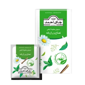 دمنوش کیسه‌ای مخلوط گیاهی نعناع و رازیانه احمد تی‌بگ پاکت‌دار ۲۰ عددی