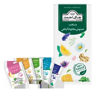 دمنوش کیسه‌ای منتخب گیاهی احمد تی‌بگ پاکت‌دار ۲۵ عددی