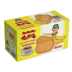 بیسکویت موزی ۷۷۷ طرح ۸ گل