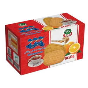 بیسکویت پرتقالی ۷۷۷ طرح ۸ گل