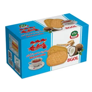 بیسکویت نارگیلی ۷۷۷ طرح ۸ گل