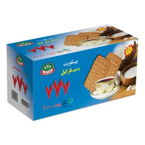 بیسکویت پنجره‌ای نارگیلی ۷۷۷ طرح ۱۰۰۰