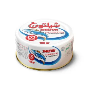کنسرو ماهی تون در روغن گیاهی شیلتون ۱۸۰ گرمی