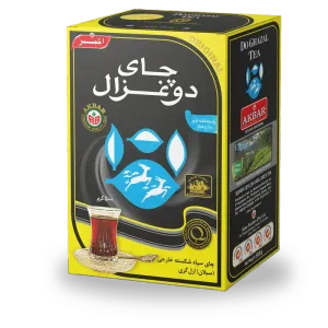 چای سیاه شکسته خارجی ارل گری دوغزال وزن ۵۰۰ گرم